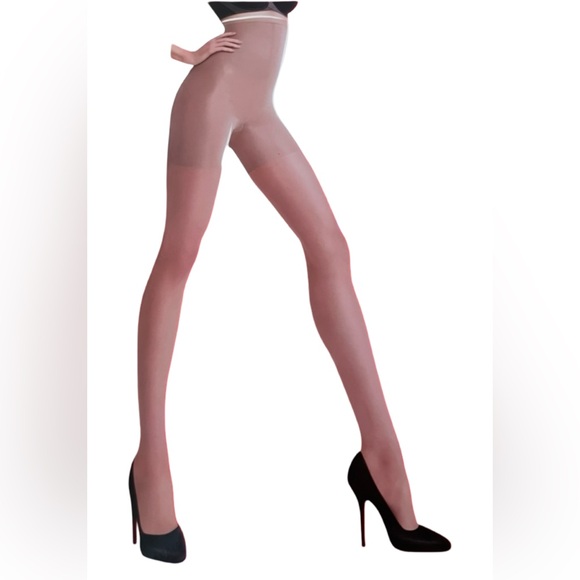 Spanx SHAPING SHEERS tights HIGH WAISTED nude size A stretch toned thigh rear - Picture 1 of 15